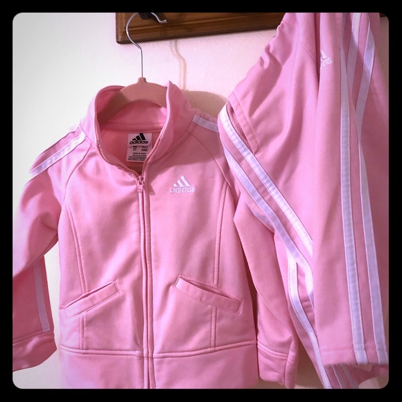 adidas Other - Adidas Toddler Girl Pink Tracksuit